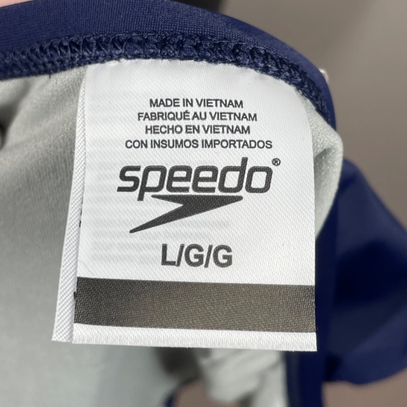 NEW Speedo Bikini Bottoms Womens Large blue gray solid swim beach - Picture 3 of 11